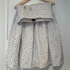 NWOT J. Crew Maxi Skirt, Blue smudge on white